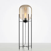 Modern Industrial Smoke Gray Glass Floor Lamp | Yedwo Design